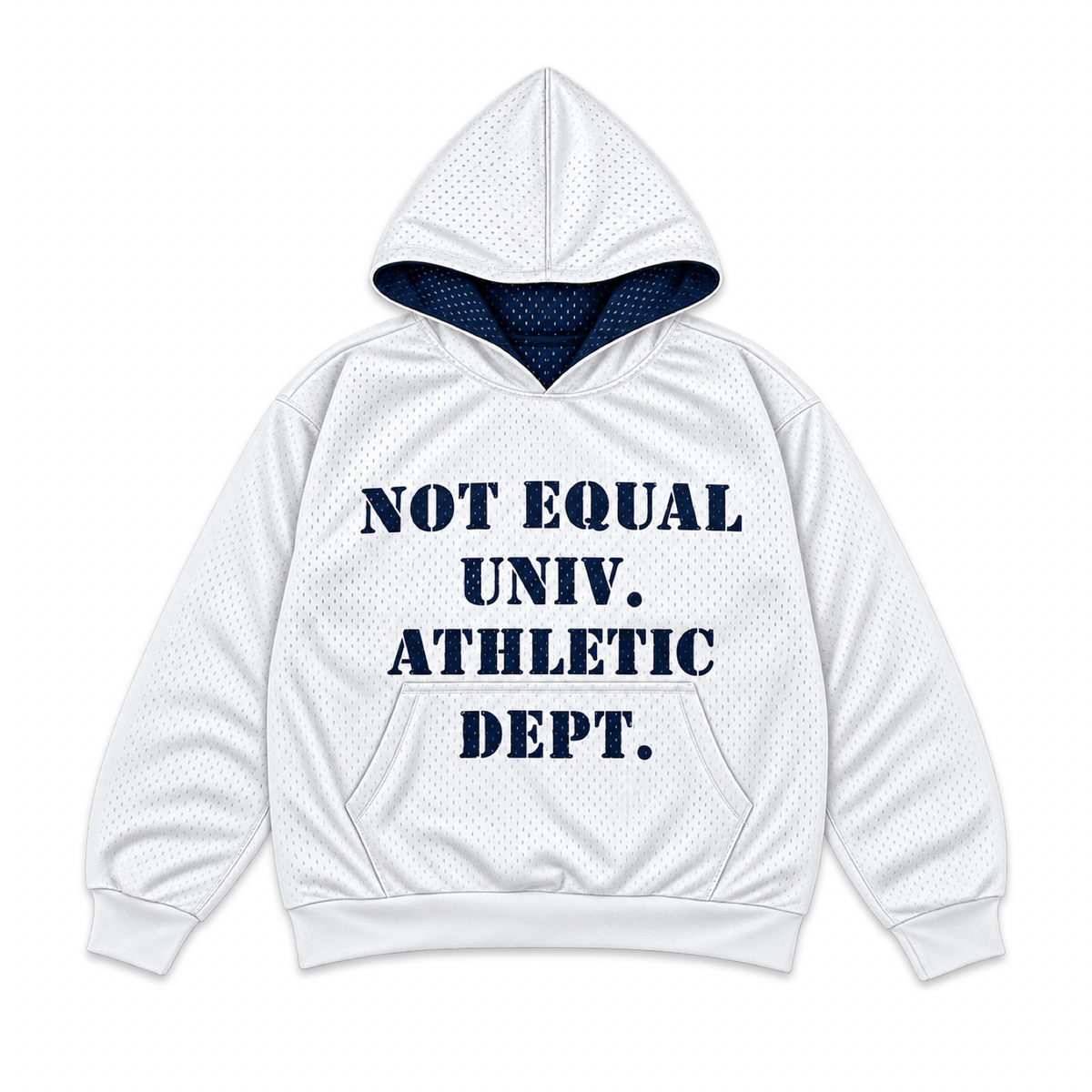 Athl. Dept. Mesh Hoodie - Navy and White