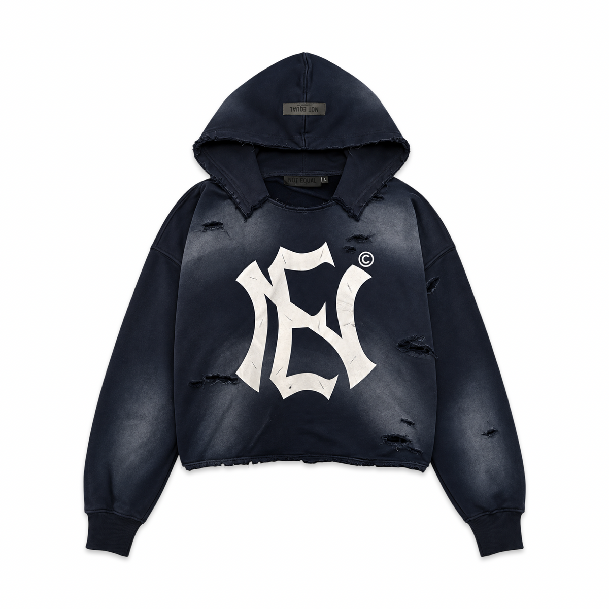 LIMITED NY to NE Damaged Goods Hoodie - Blue