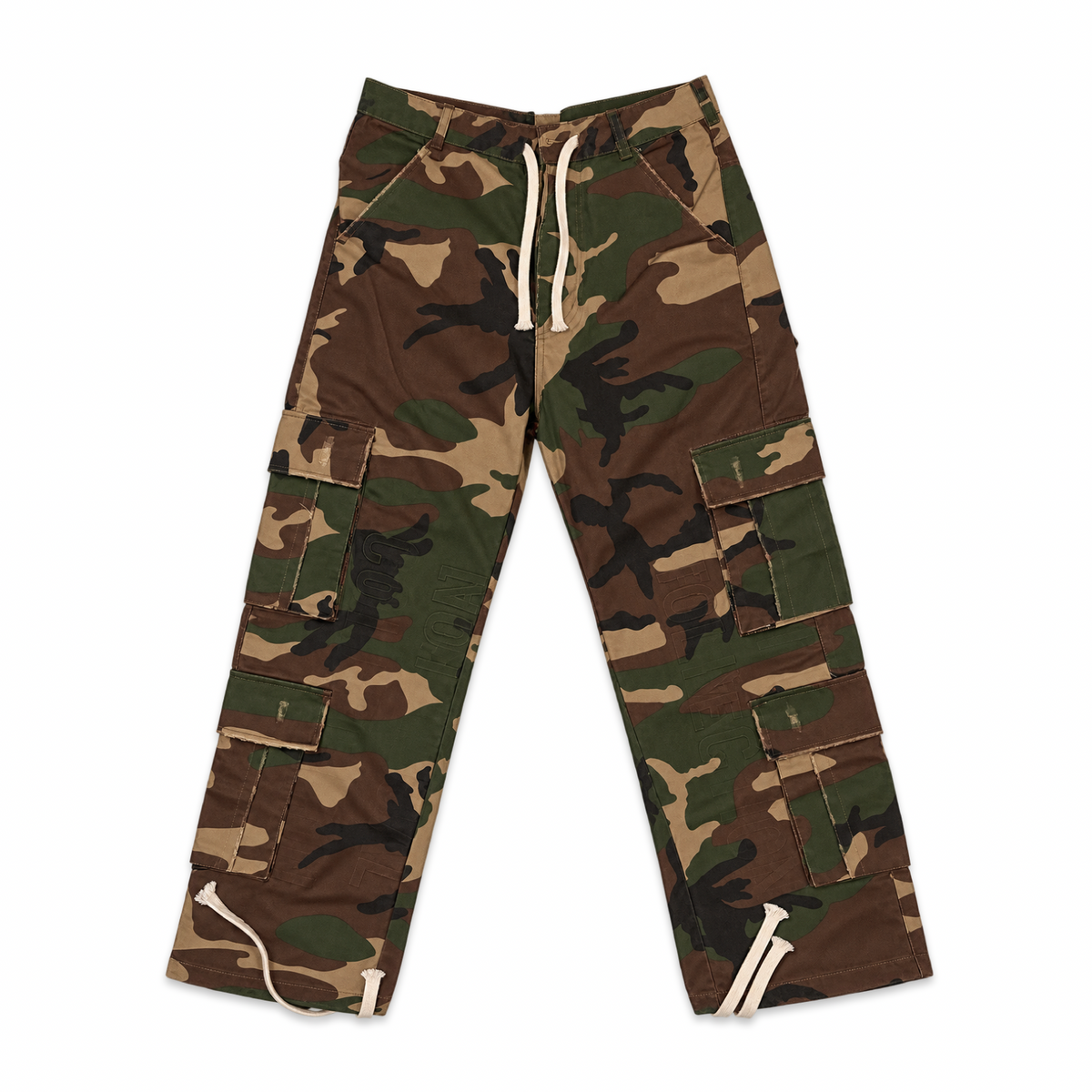 Baggy Camo Cargo Pants - Woodland