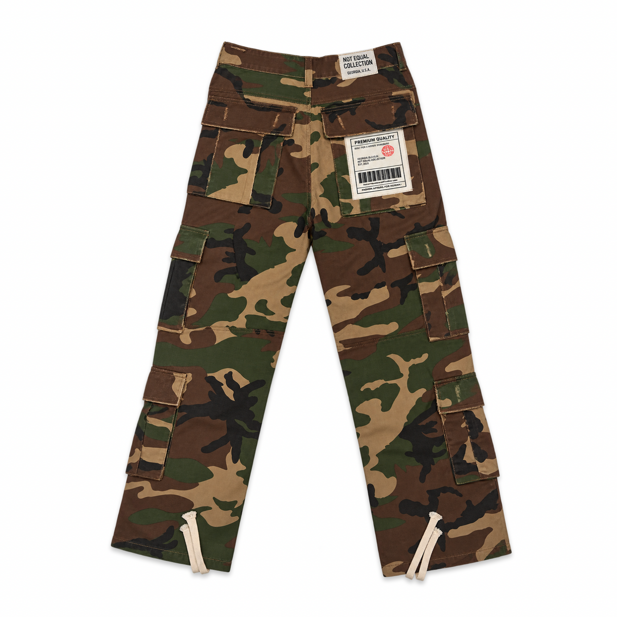 Baggy Camo Cargo Pants - Woodland