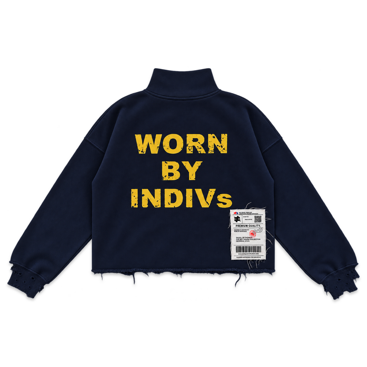 Skool Seal Cropped Sweatshirt - Blue