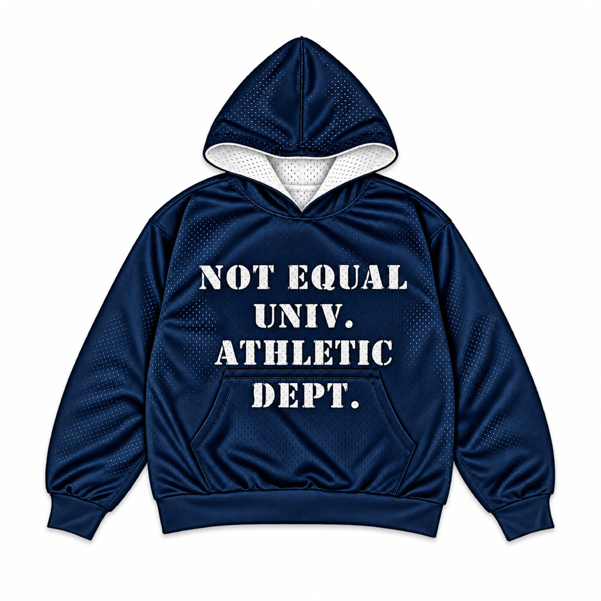Athl. Dept. Mesh Hoodie - Navy and White