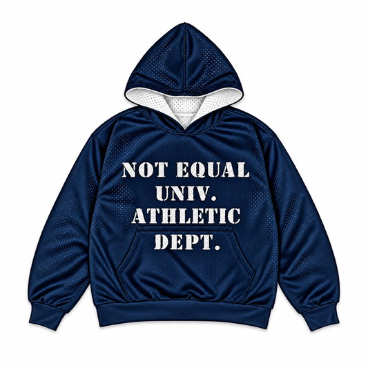 Athl. Dept. Mesh Hoodie - Navy and White