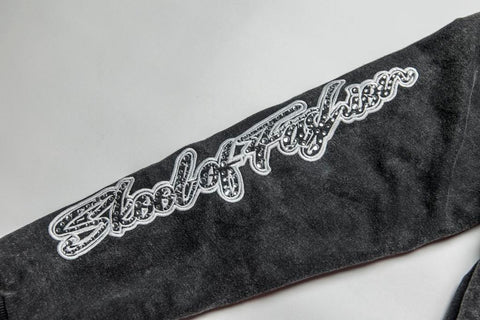 Skool of Fashion Best Friends Zip-up - Washed Black